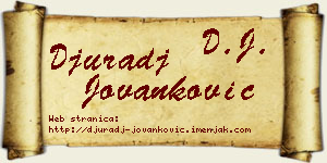 Đurađ Jovanković vizit kartica